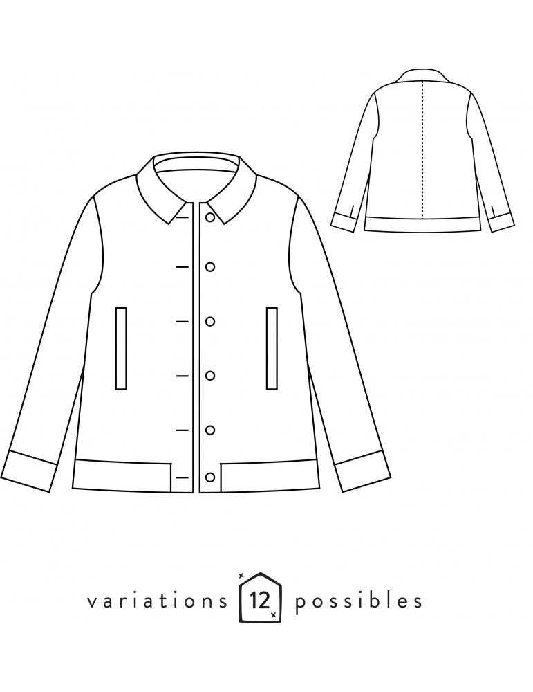 Solstice jacket sewing pattern paper version with free sew along video