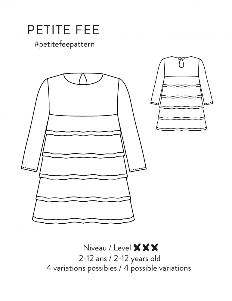 Petite fee dress sewing pattern paper version with free sew along video