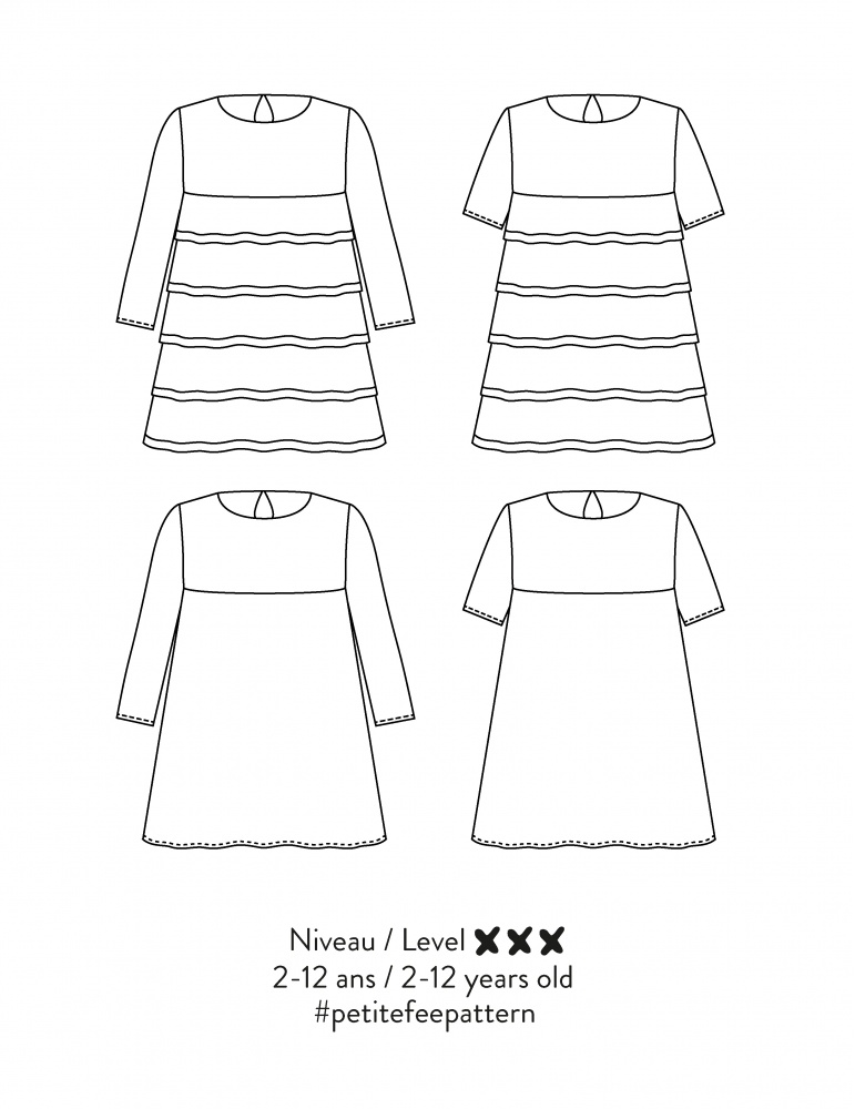 Petite fee dress sewing pattern paper version with free sew along video