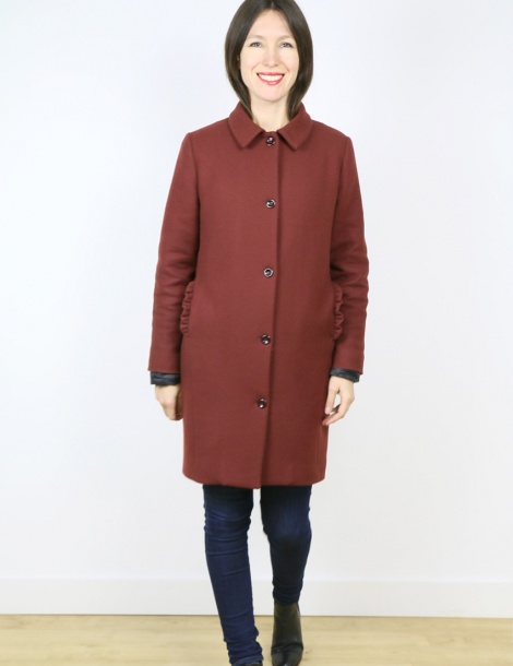 Merci Pattern Merci coat sewing pattern paper version with free sew along video