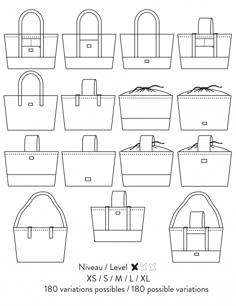 Buenos Aires bag sewing pattern paper version with free sew along video